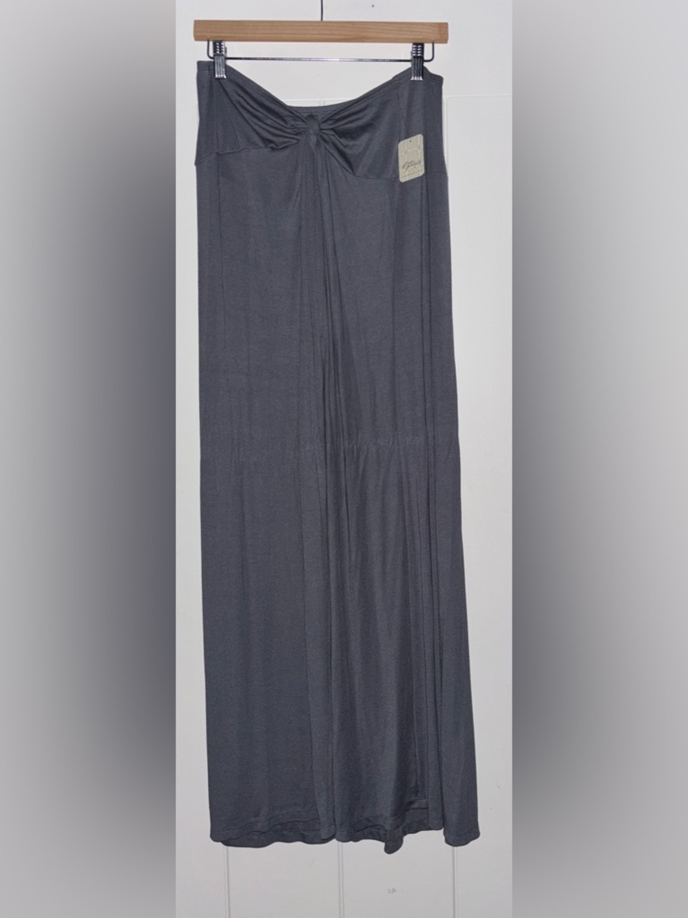 Free People Free-est Good Feel Knotted Column Side Slit Maxi Skirt NEW Women XL‎